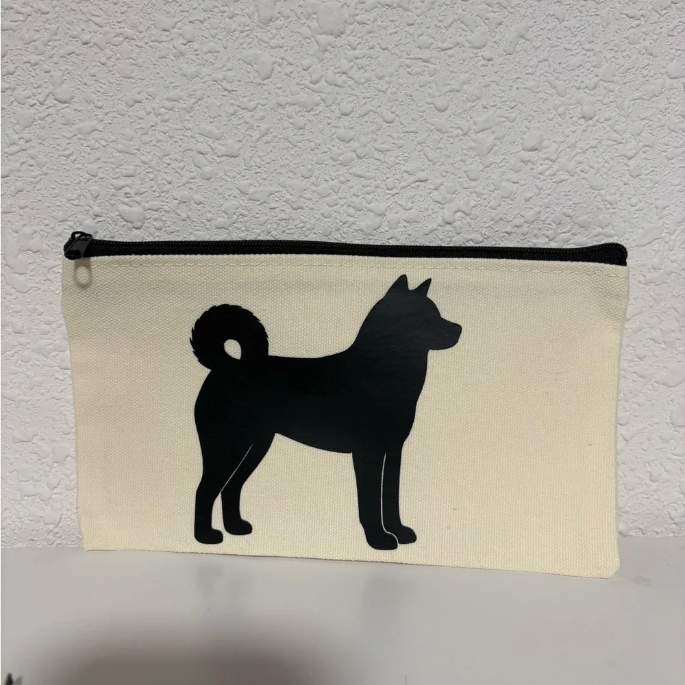 New Custom Akita Breed Dog Cosmetic Pouch